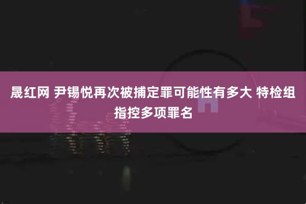 晟红网 尹锡悦再次被捕定罪可能性有多大 特检组指控多项罪名